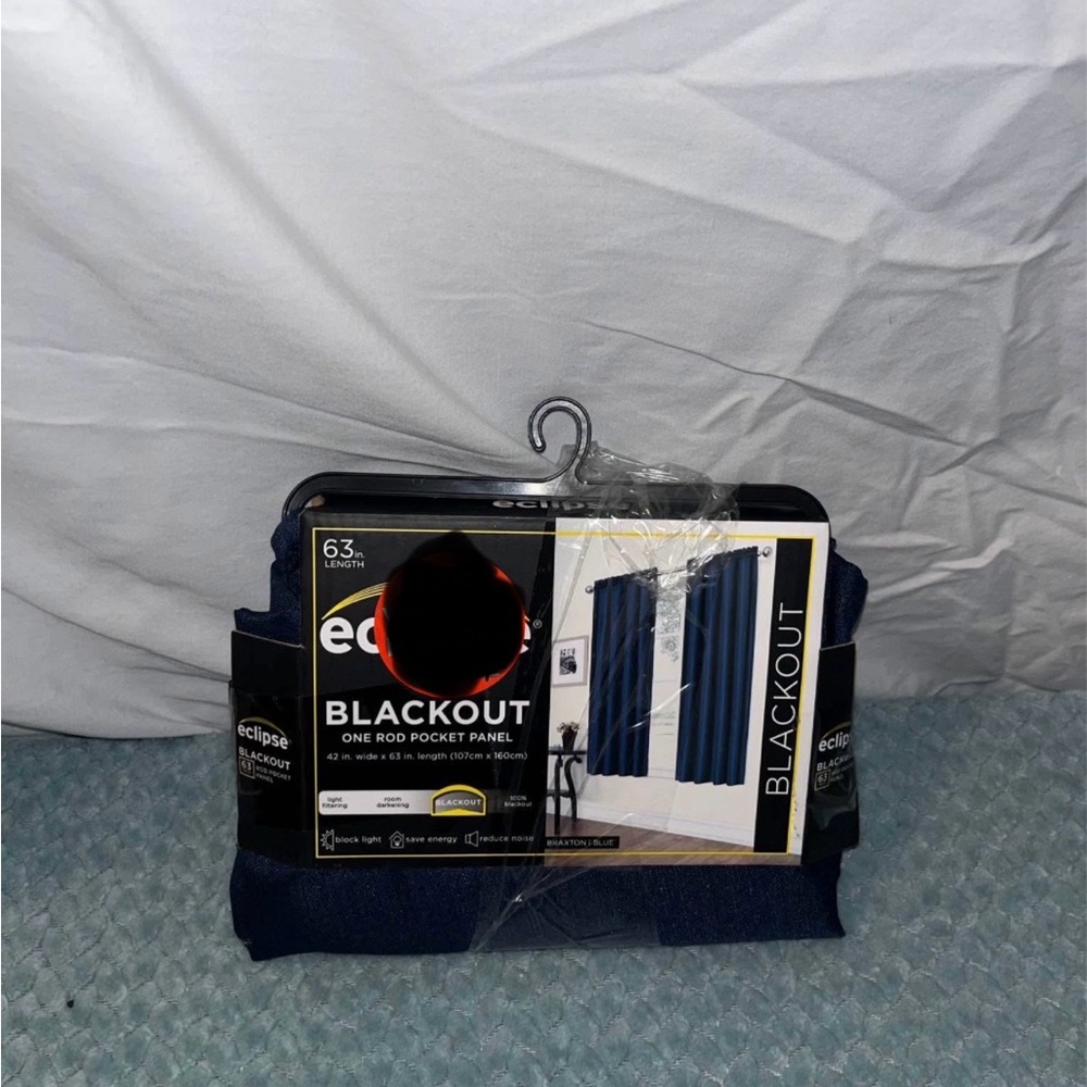 Eclipse Blackout Curtain Panel in Dark Blue (1 Panel)